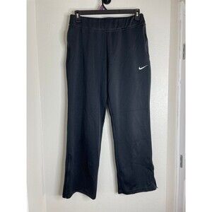 Nike Dri-Fit Black Wide Leg Pants L • Athletic Training Yoga Lounge Sweatpants
